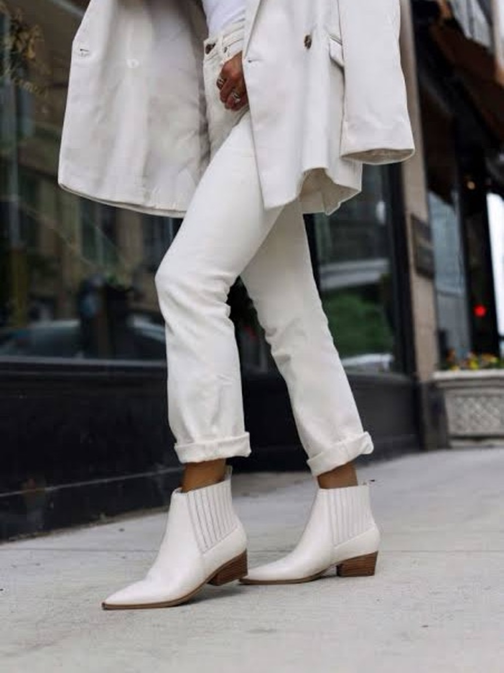 Marc Fisher LTD Yarita Ivory Leather Boot